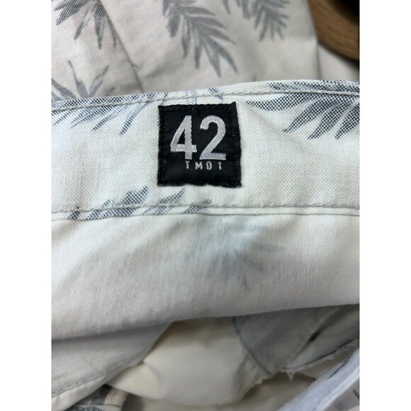 Oyhan Mens Tropical Leaf Print Shorts Cotton Polyester Blend US 36 - Picture 4 of 7